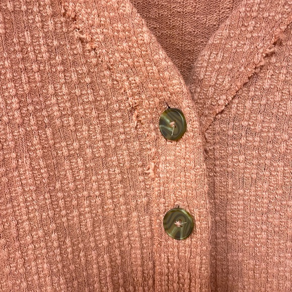 Two By Vince Camuto Burnt Orange Cropped Button Cardigan Sz S - Picture 5 of 5